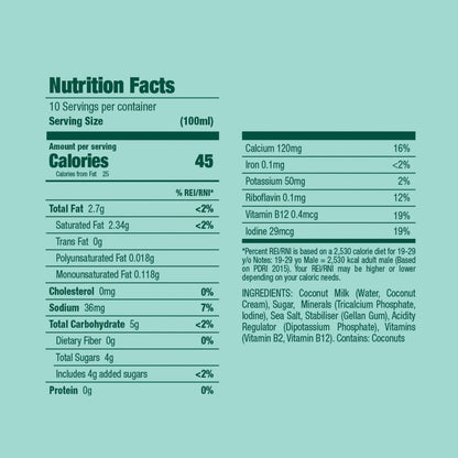 3 x 1L Dehusk Coconut Milk - Fortified Milk Alternative