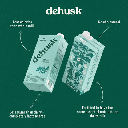 3 x 1L Dehusk Coconut Milk - Fortified Milk Alternative
